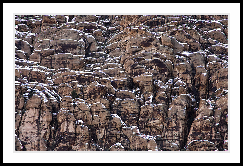 A wall of rock and snow.